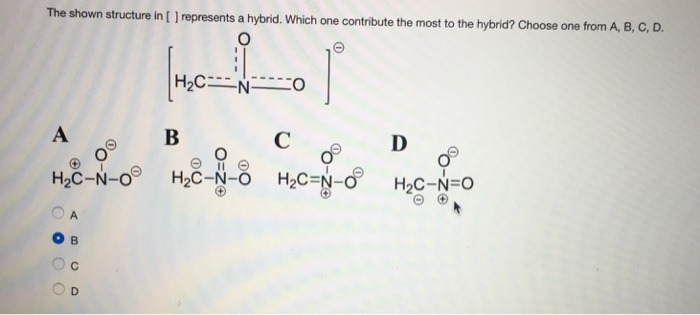 Solved From A, B, C, D. The Shown Structure In [ ] | Chegg.com