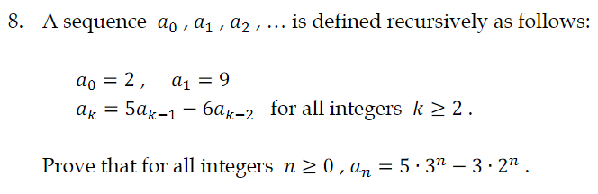 Solved Proof must be done by strong mathematical | Chegg.com