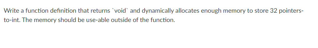Solved Write a function definition that returns 'void and | Chegg.com