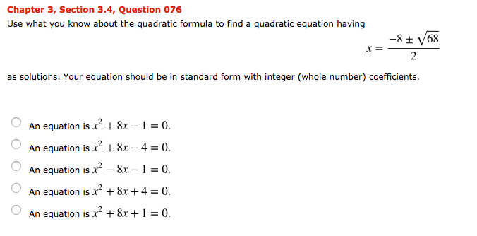 Solved Chapter 3, Section 3.4, Question 076 Use What You 