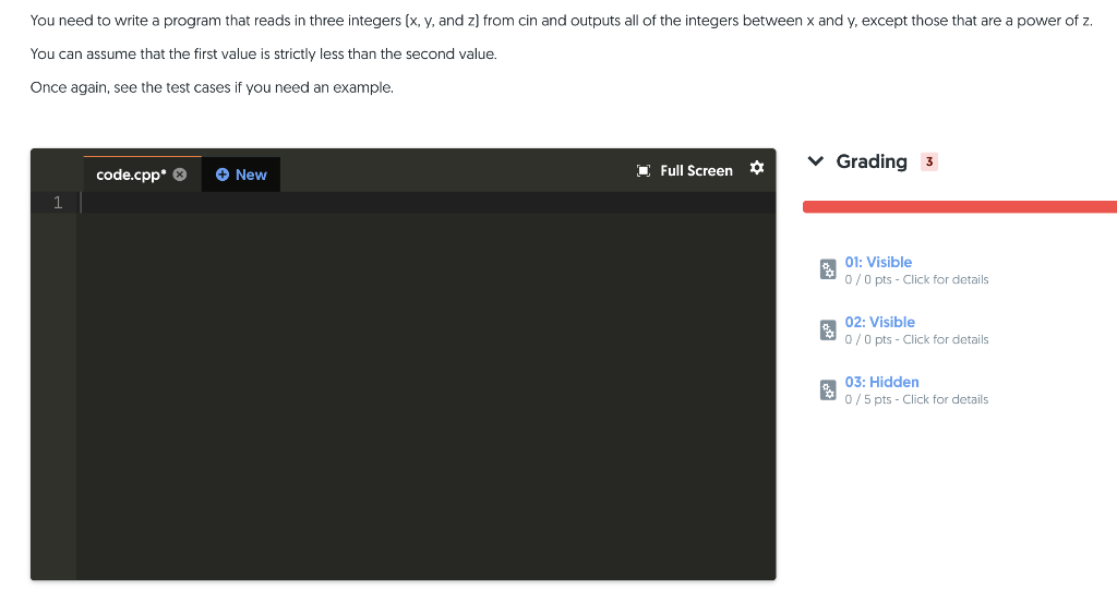 Solved You need to write a program that reads in three | Chegg.com