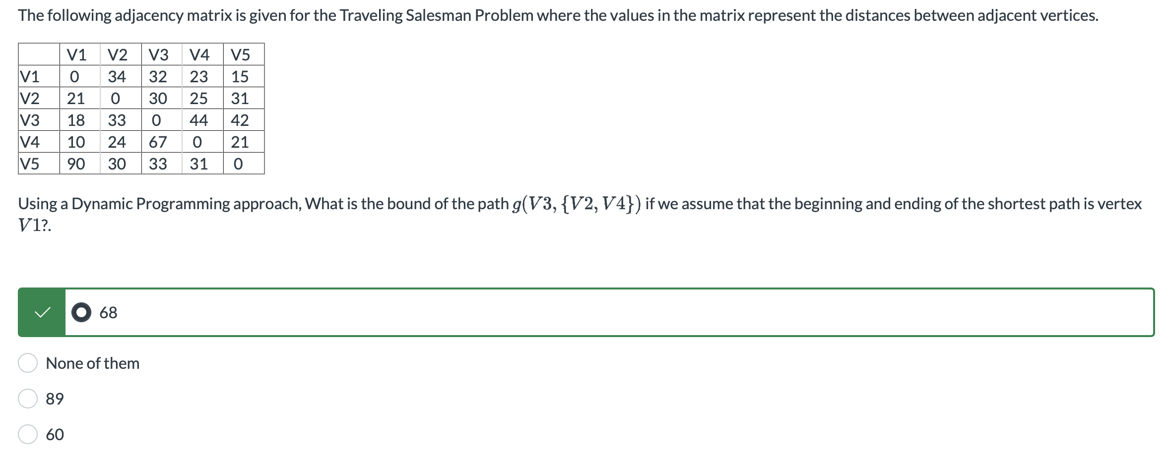 Solved Using a Dynamic Programming approach, What is the | Chegg.com