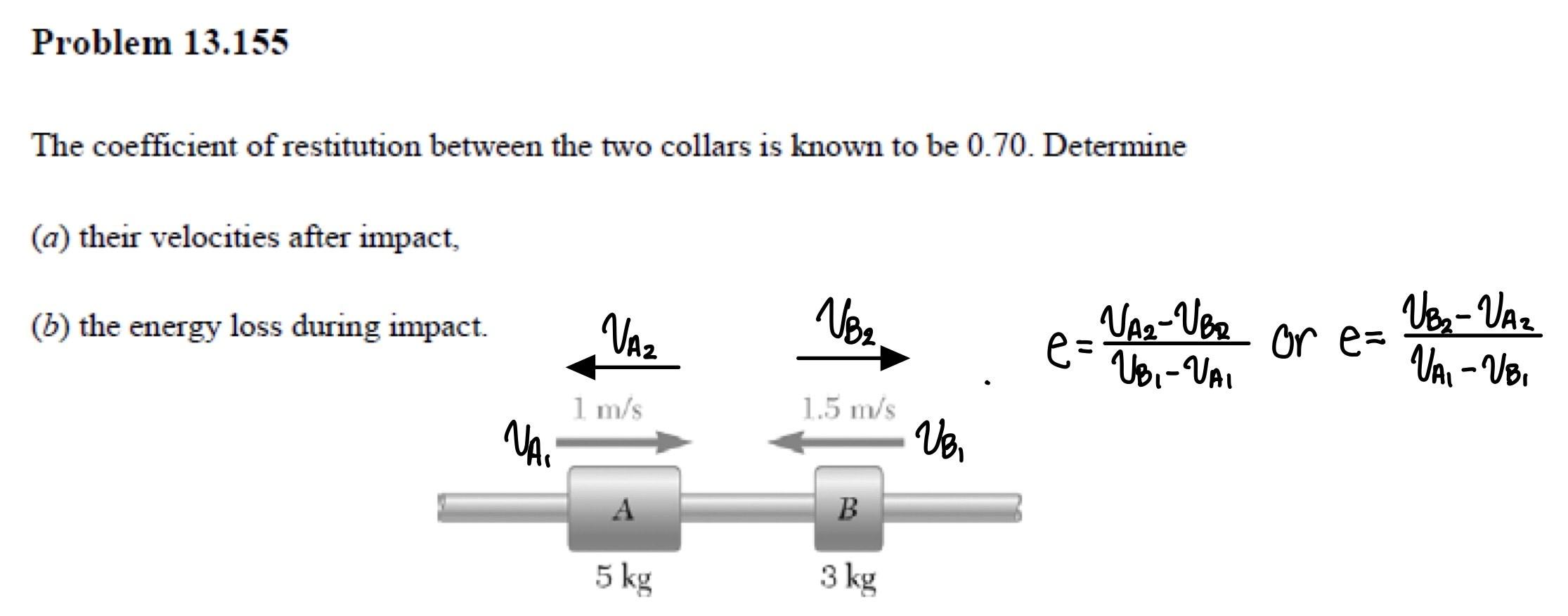 solved-the-formula-for-coefficient-of-restitution-is-does-chegg