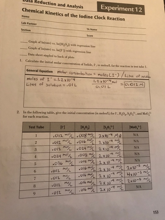 Solved This the DRA of my Chem lab experiment Chemical