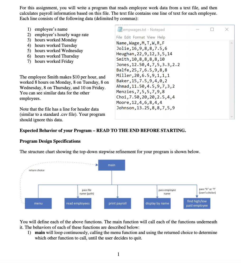Solved For this assignment, you will write a program that | Chegg.com