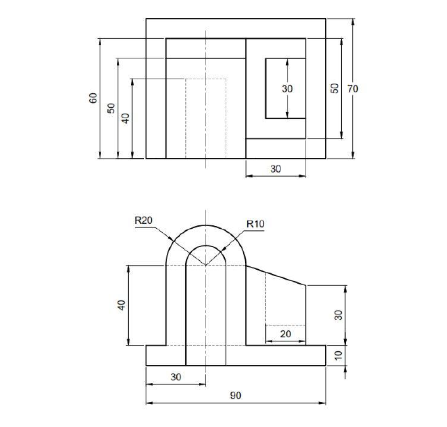 Solved Draw the ISOMETRIC view of the following block with | Chegg.com