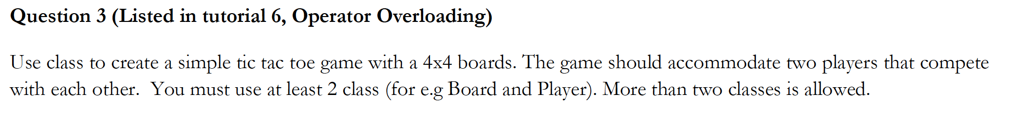 Solved Question 3 (Listed in tutorial 6, Operator | Chegg.com
