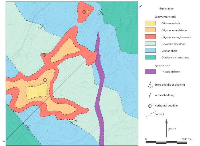 Solved A. Construct Topographic Profile On The Paper | Chegg.com