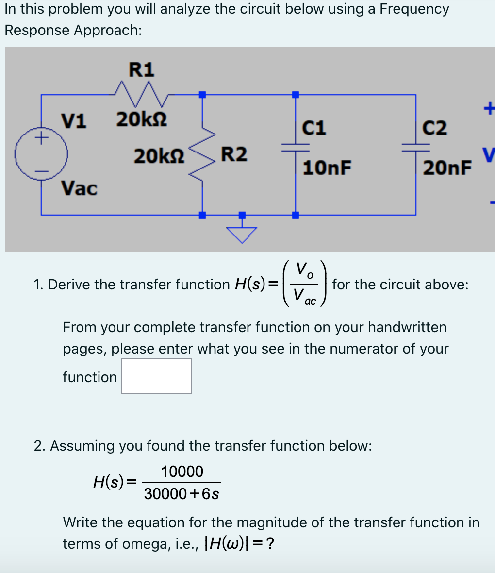 Solved In this problem you will analyze the circuit below | Chegg.com