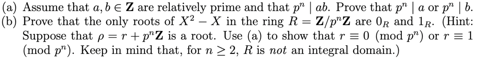 Solved let p be a prime and n is in the set of natural | Chegg.com