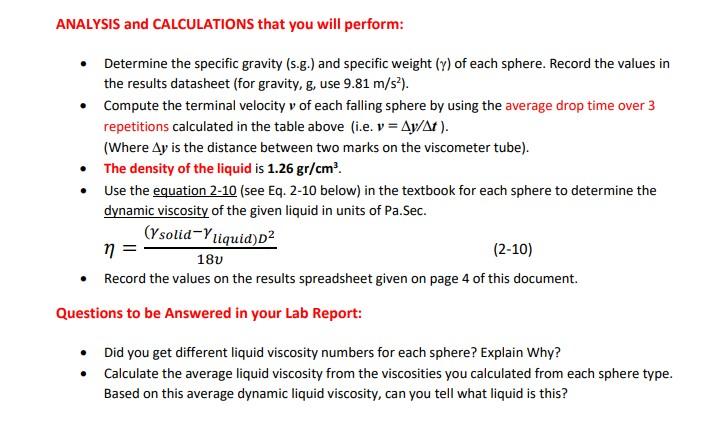 Solved I need help with the calculations and to see how the