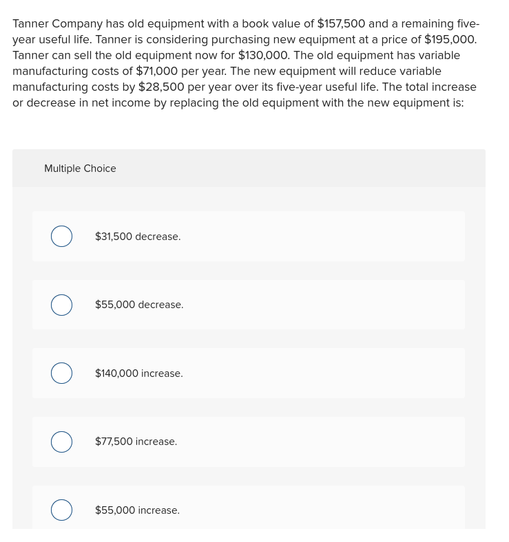 solved-tanner-company-has-old-equipment-with-a-book-value-of-chegg