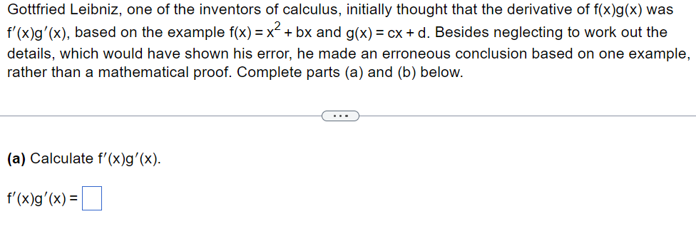 Solved Gottfried Leibniz, one of the inventors of calculus, | Chegg.com