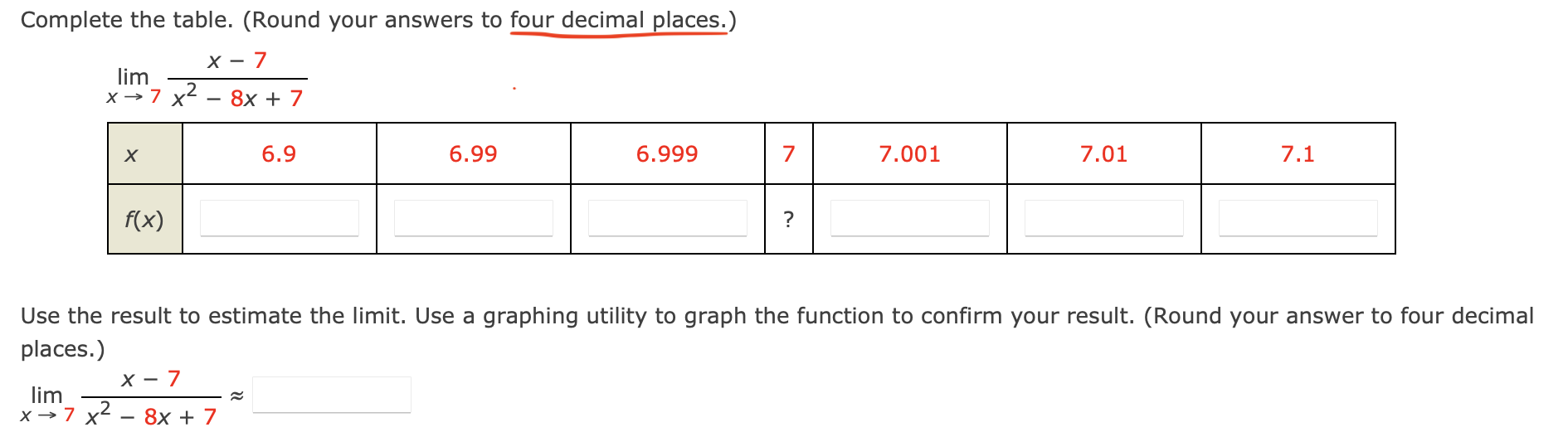 Solved Complete The Table. (Round Your Answers To Four | Chegg.com