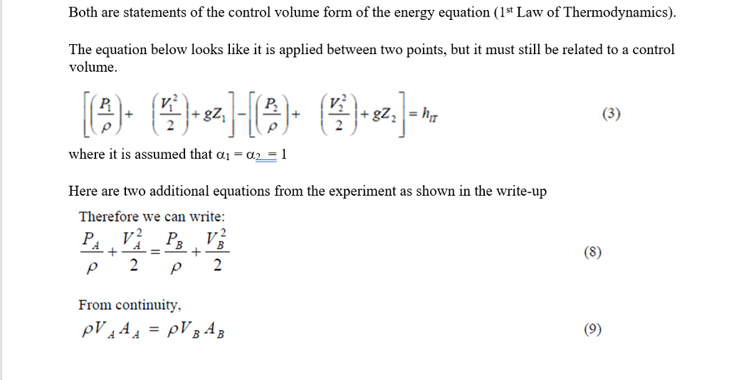 1) Specify the control volume on the diagram above, | Chegg.com