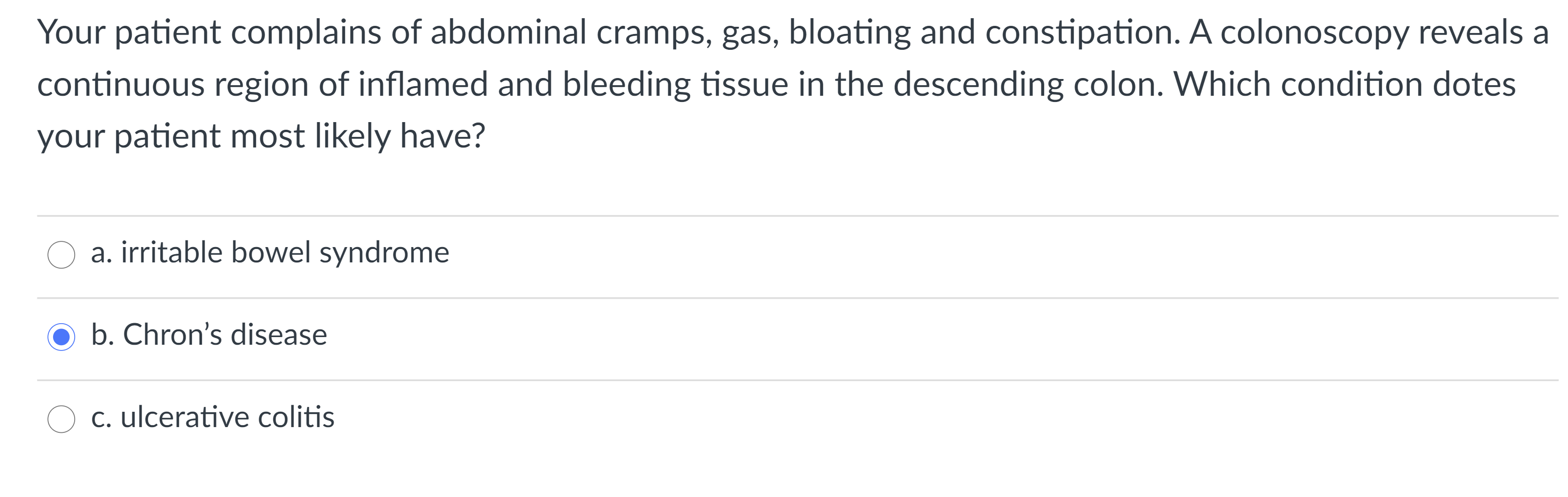 solved-your-patient-complains-of-abdominal-cramps-gas-chegg