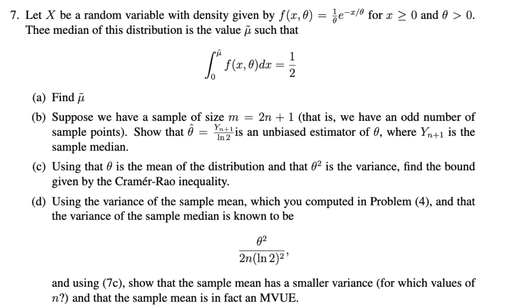 Let X be a random variable with density given by | Chegg.com