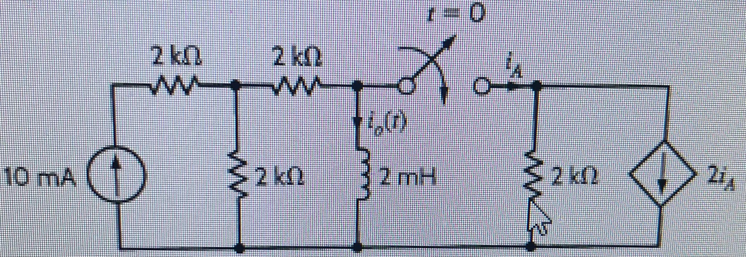 Solved Find Io T For T 0 In The Network Using The