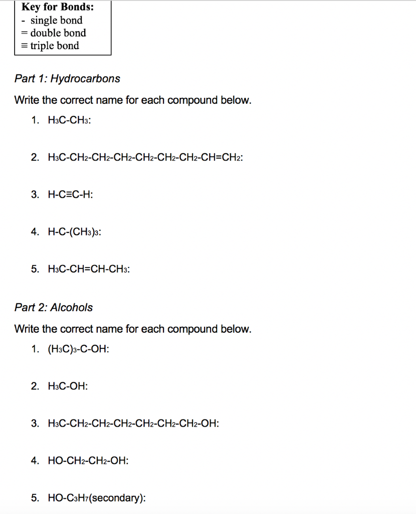 solved-key-for-bonds-single-bond-double-bond-triple-chegg