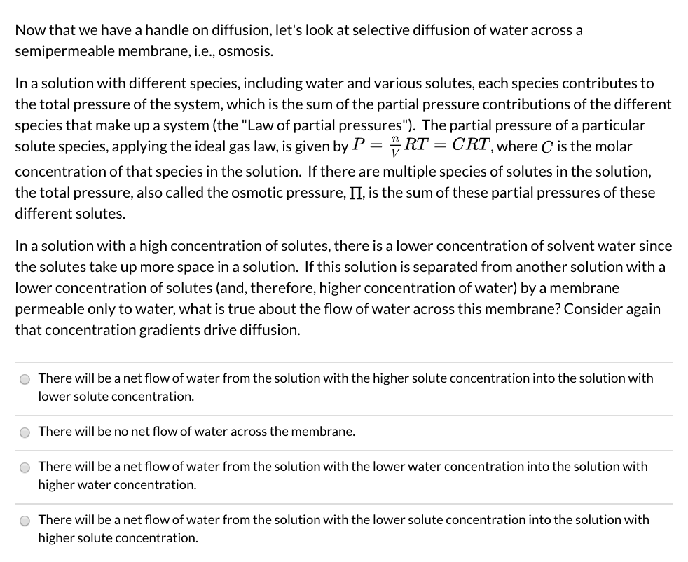 Solved Now that we have a handle on diffusion, let&rsquo;s look at 