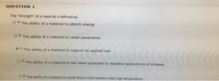 Solved Question 2 The Toughness Of A Material Is Defined Chegg Solved Question 2 The Toughness Of A Material Is Defined Chegg