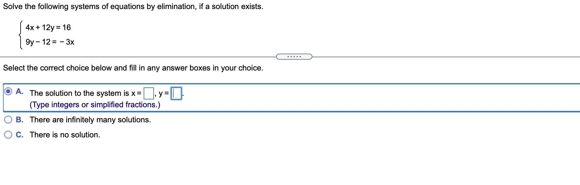Solved Solve the following systems of equations by | Chegg.com
