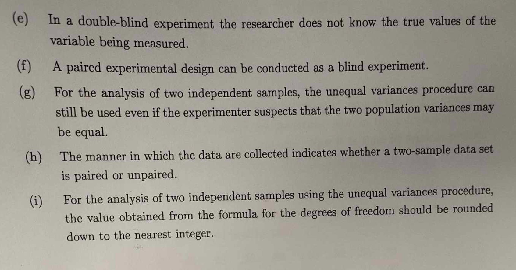 Solved Are following statements true or false? | Chegg.com