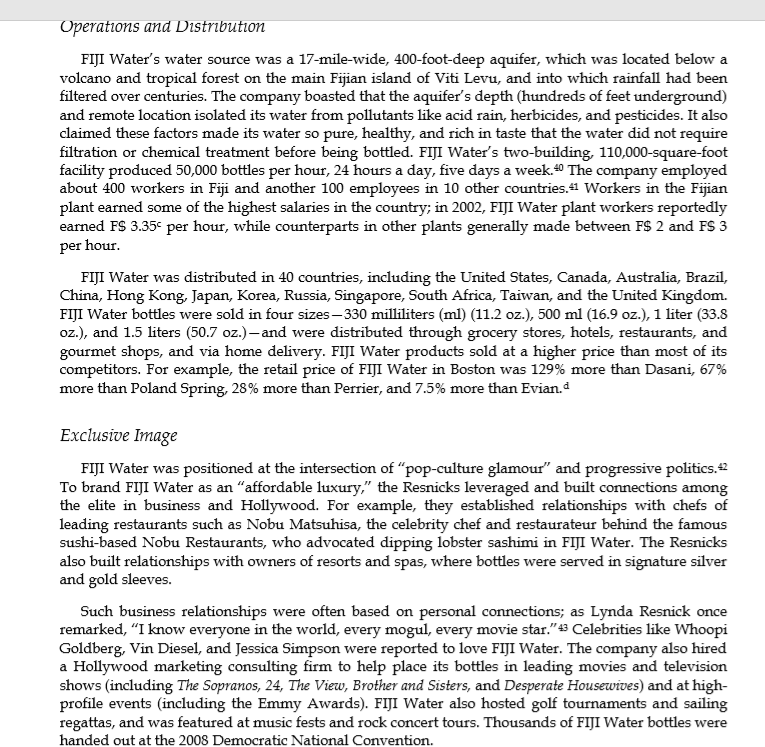 Solved What are FIJI Water's Sources of power? What are the