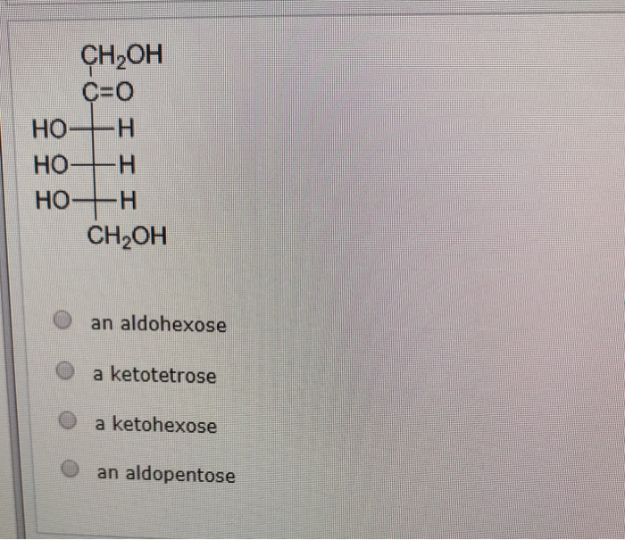 Structure of Carbohydrates Aldose and Ketose Molecules in Chemical Diagram