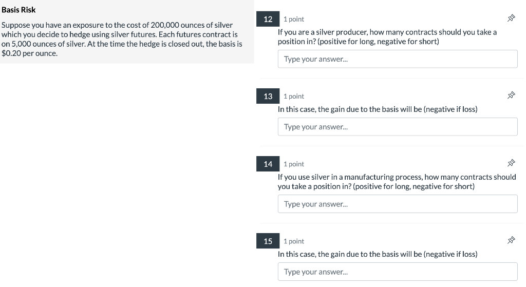 Solved Basis Risk Suppose you have an exposure to the cost | Chegg.com
