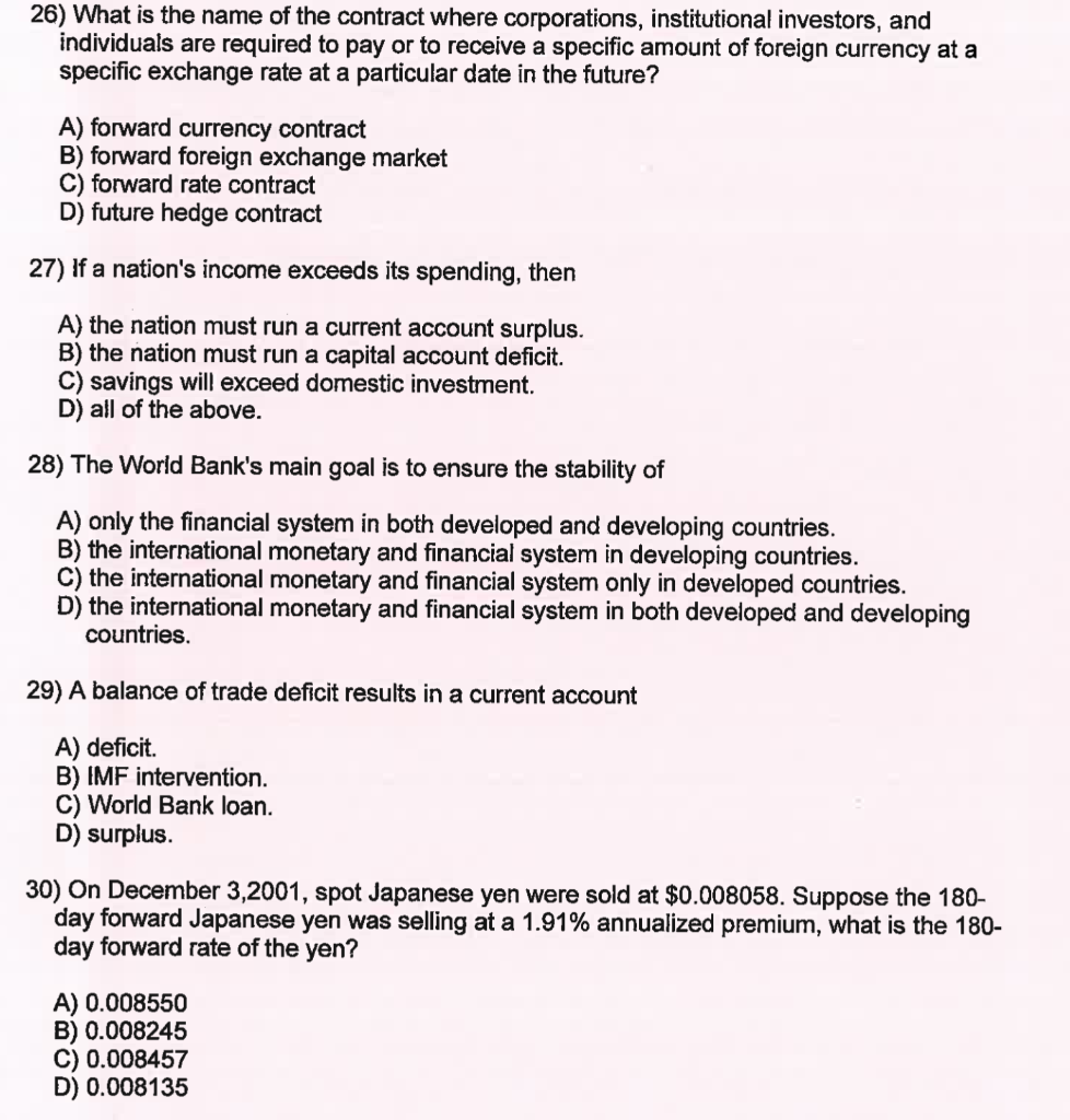 Solved Section A Multiple Choice Questions [60 marks] These | Chegg.com