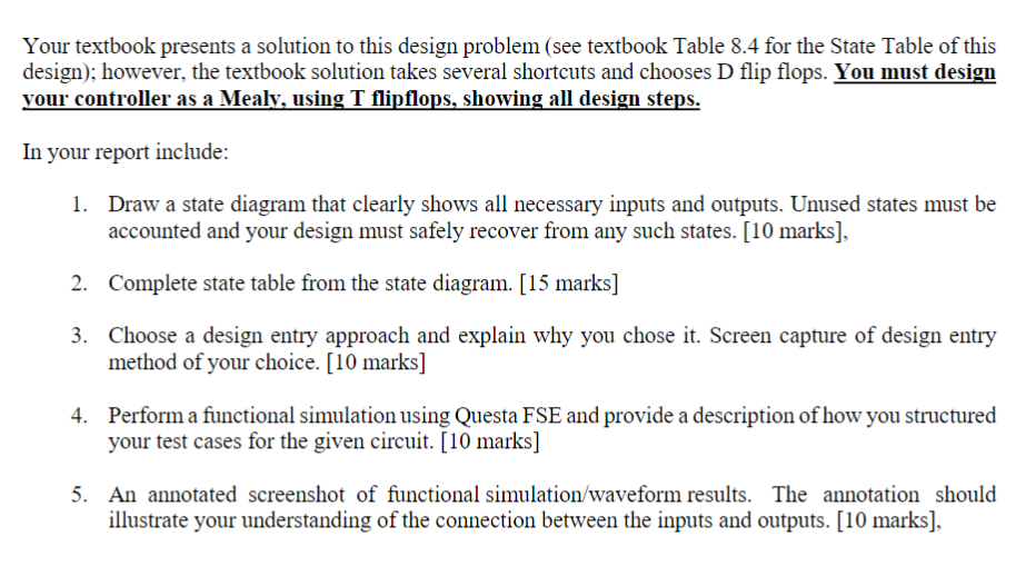 Solved Your textbook presents a solution to this design | Chegg.com