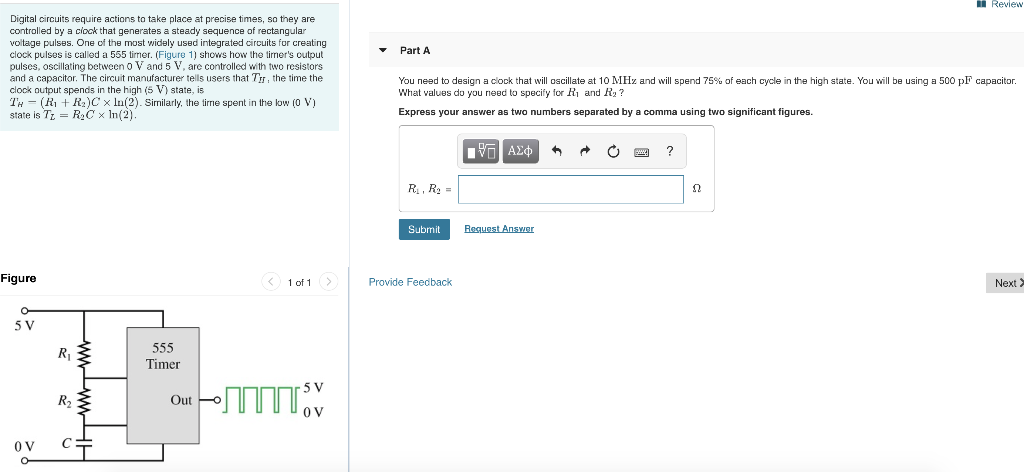 Solved Review Part A Digital Circuits Require Actions To Chegg Com