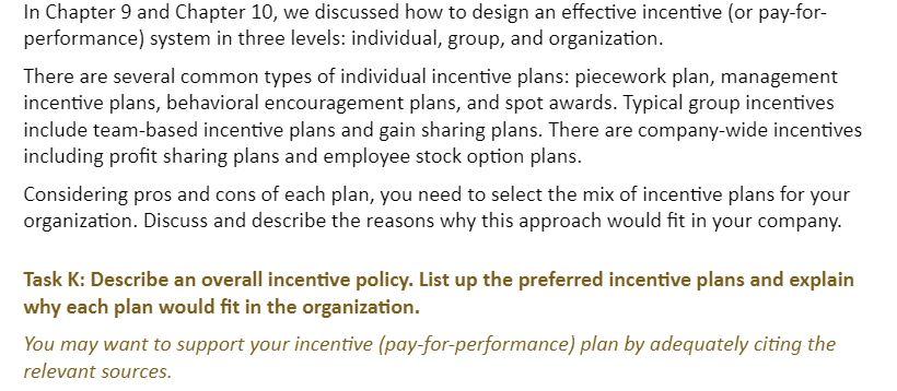 Incentive Compensation Plans, Plan Components, and Performance