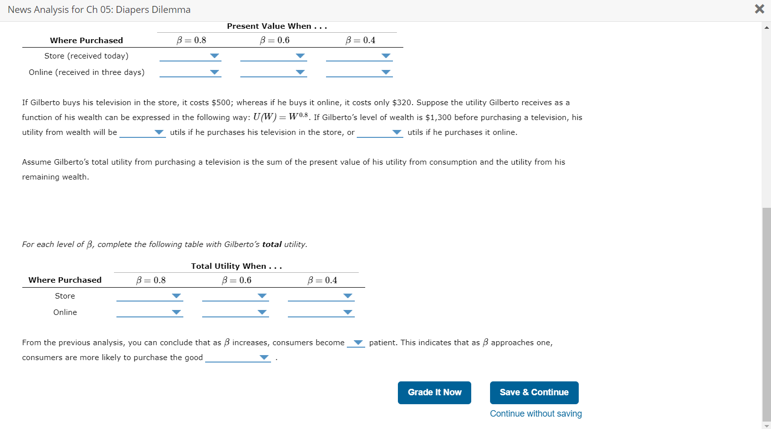 Solved News Analysis for Ch 05: Diapers Dilemma Suppose the | Chegg.com