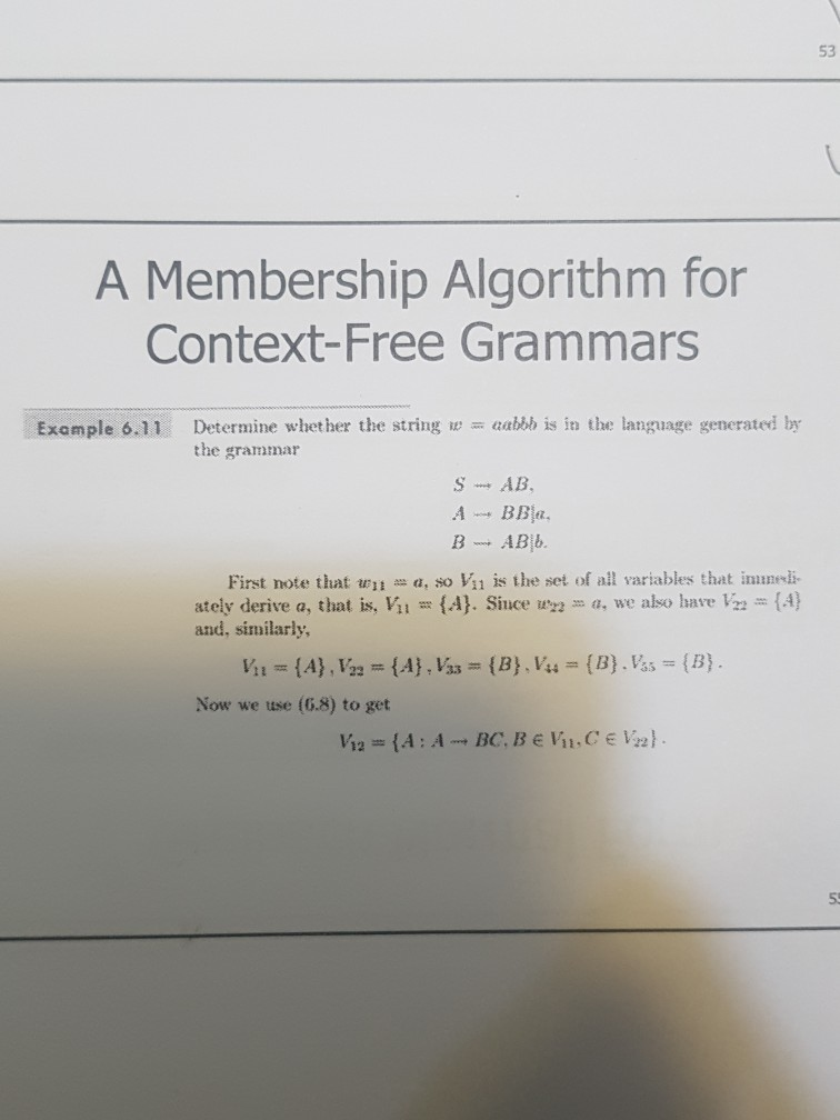 Solved 6.3 . Use The CYK Algorithm To Determine Whether The | Chegg.com