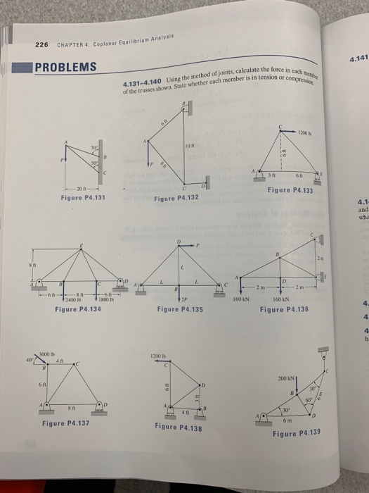 Solved 160 lb D 2 m A 6 ft 2 m B 42 kN Figure P4.142 2 m | Chegg.com
