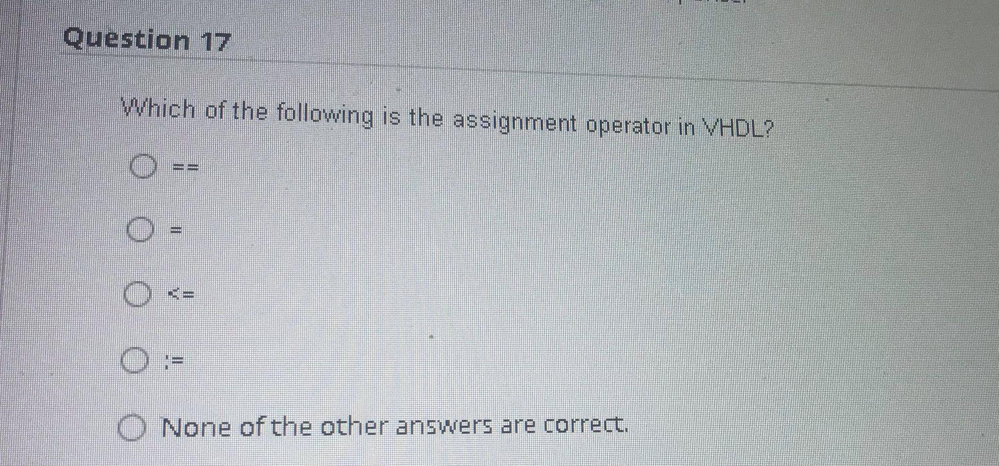 assignment operator vhdl