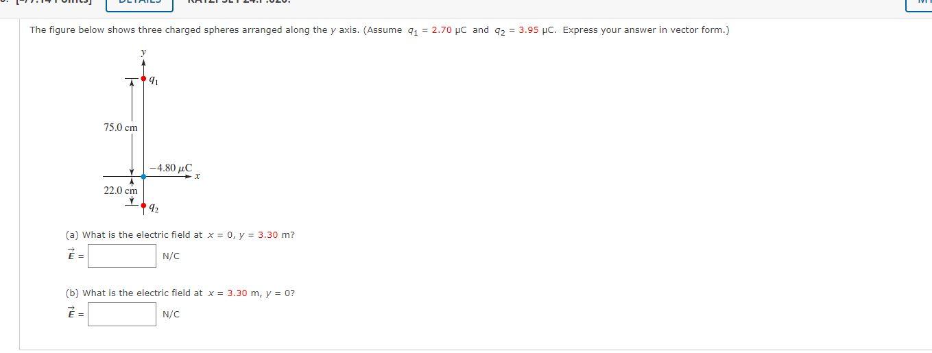 Solved The figure below shows three charged spheres arranged | Chegg.com