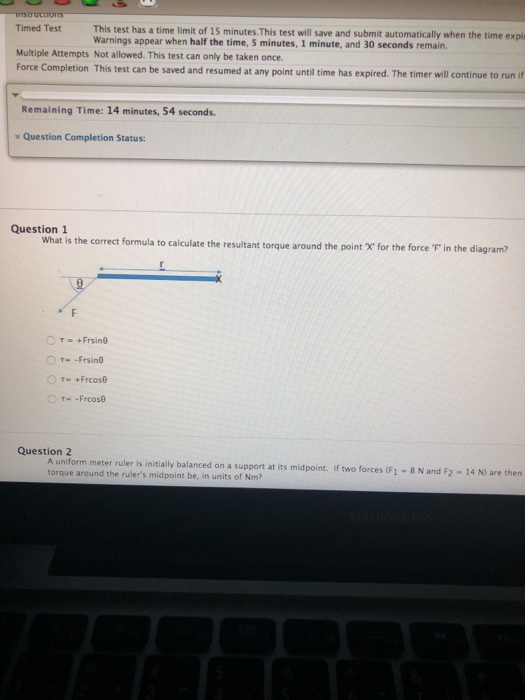 Solved This test has a time limit of 15 minutes.This test | Chegg.com