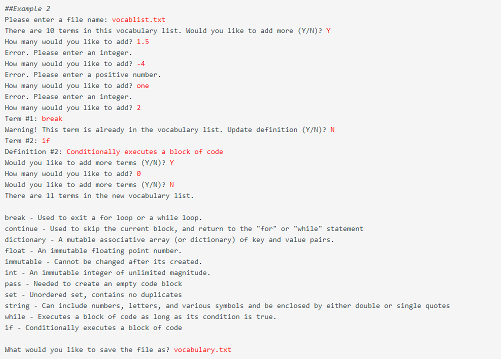Solved Write a program that creates a dictionary from a | Chegg.com