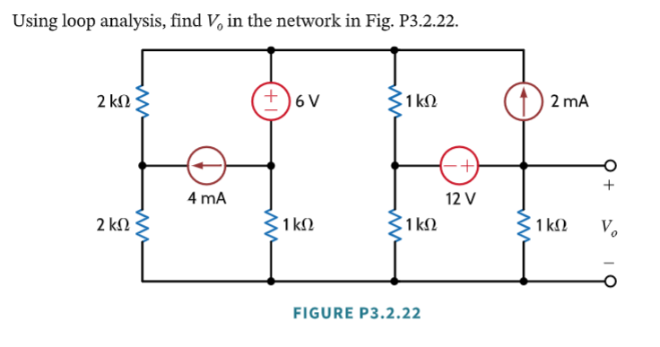 Solved Using Loop Analysis, Find V0 In The Network In Fig. | Chegg.com