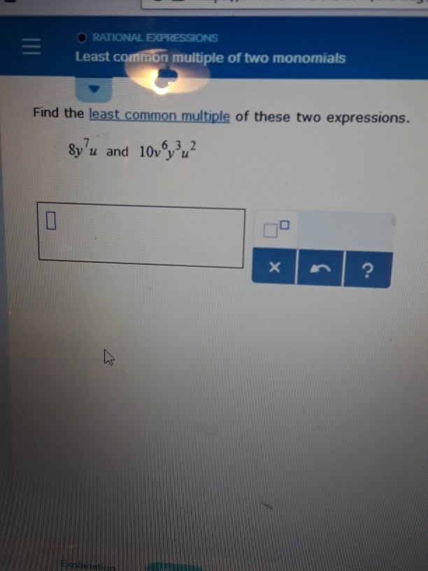 least common multiple of two monomials calculator