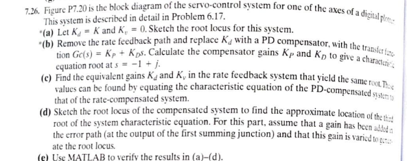 7.26. Figure P7.20 is the block diagram of the | Chegg.com