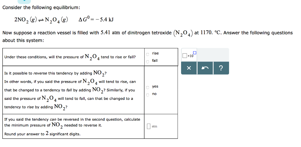 Solved Consider The Following Equilibrium: Now Suppose A | Chegg.com