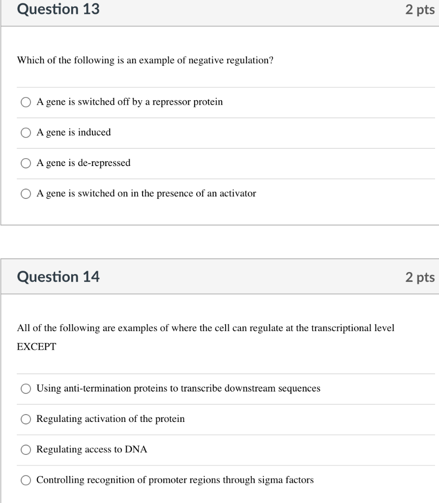 Solved Question 13 2 pts Which of the following is an | Chegg.com