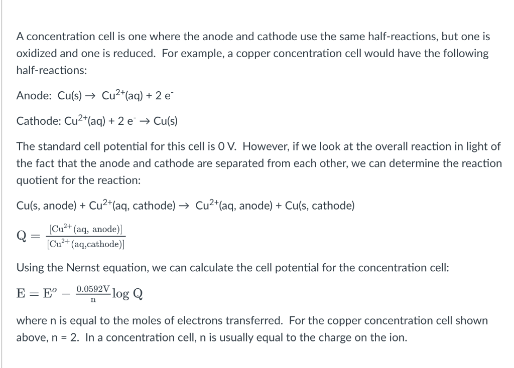 Help on 2 questions! Electrochemistry | Chegg.com