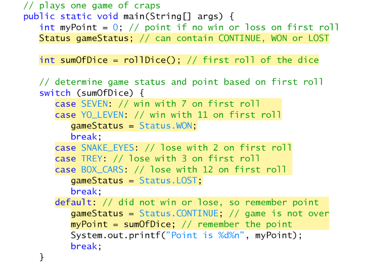 // Fig. 5.8: Craps.java // Craps class simulates the | Chegg.com