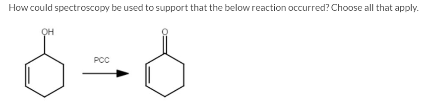 Solved How could spectroscopy be used to support that the | Chegg.com