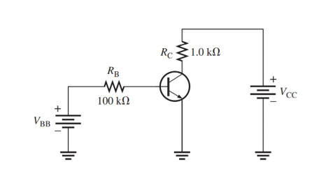 Solved A base current of 50 µA is applied to the transistor | Chegg.com